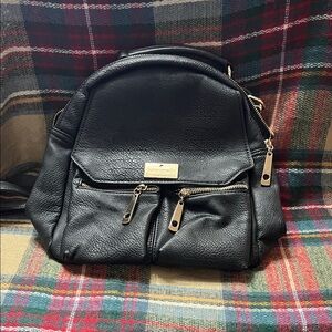 Kate Spade Black Leather Backpack